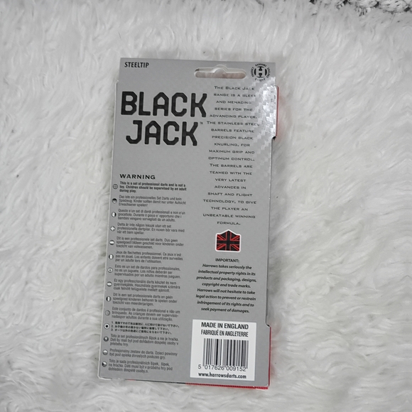 NWT Harrows Black Jack Steel Tip Darts Stainless Steel - Picture 3 of 3